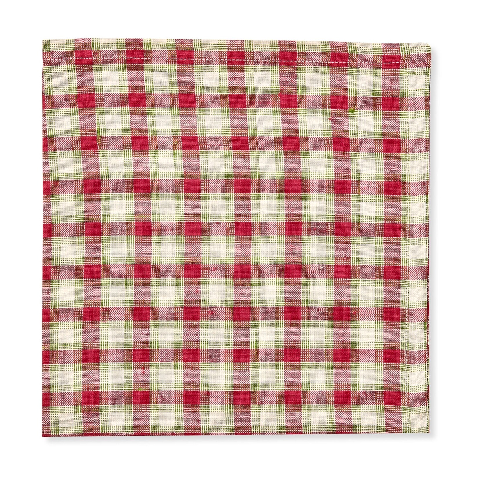 Deborah Rhodes London Check Napkins in Holiday Red (Set of 4)