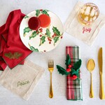 Dot and Army Festive Linen Coasters (Set of 4)