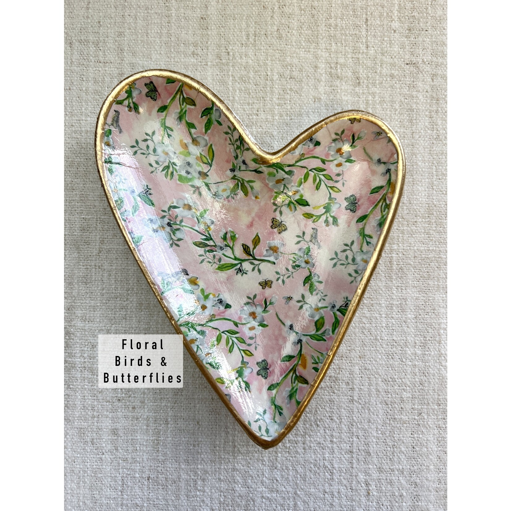 Ten Twenty Six Designs Decoupage Ceramic Heart Dishes