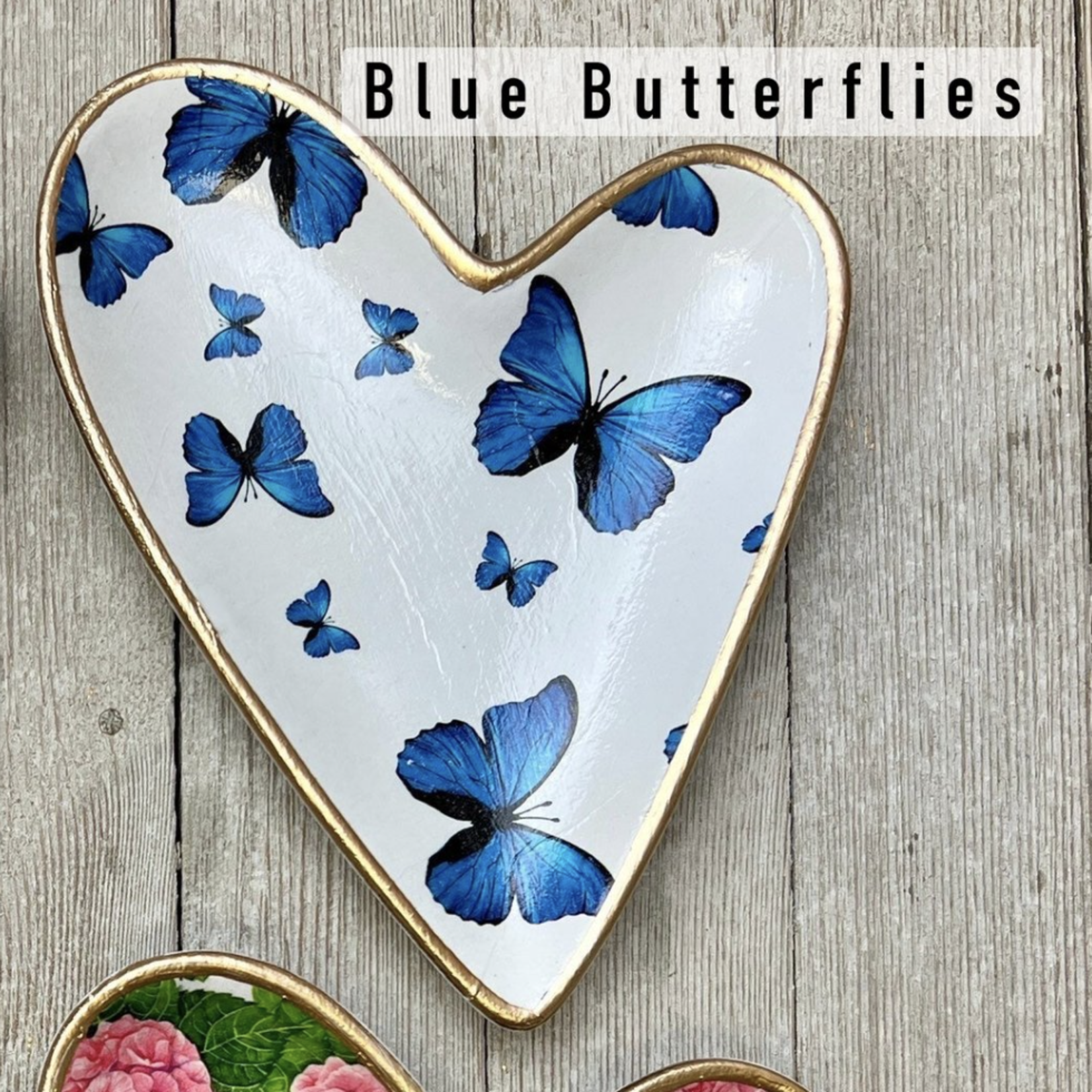 Michelle Allen Designs Decoupage Ceramic Heart Dishes