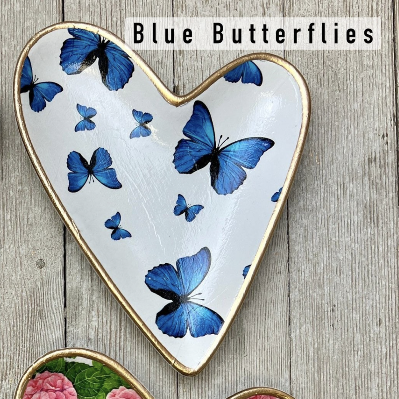 Ten Twenty Six Designs Decoupage Ceramic Heart Dishes