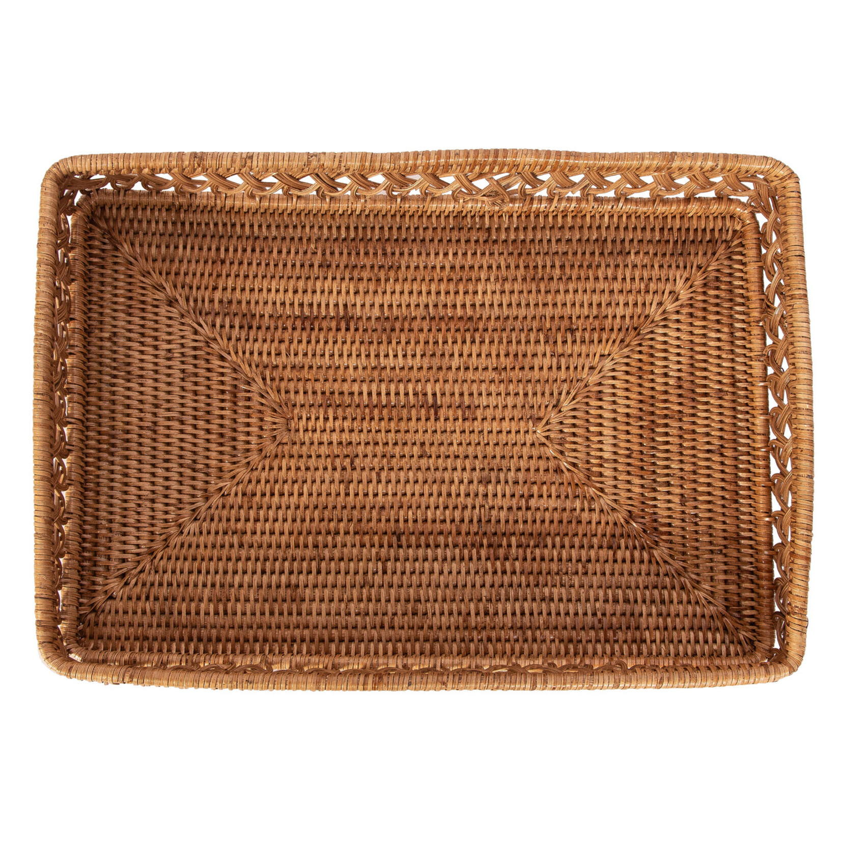 Artifacts Trading Company Rattan Design Rectangle Tray