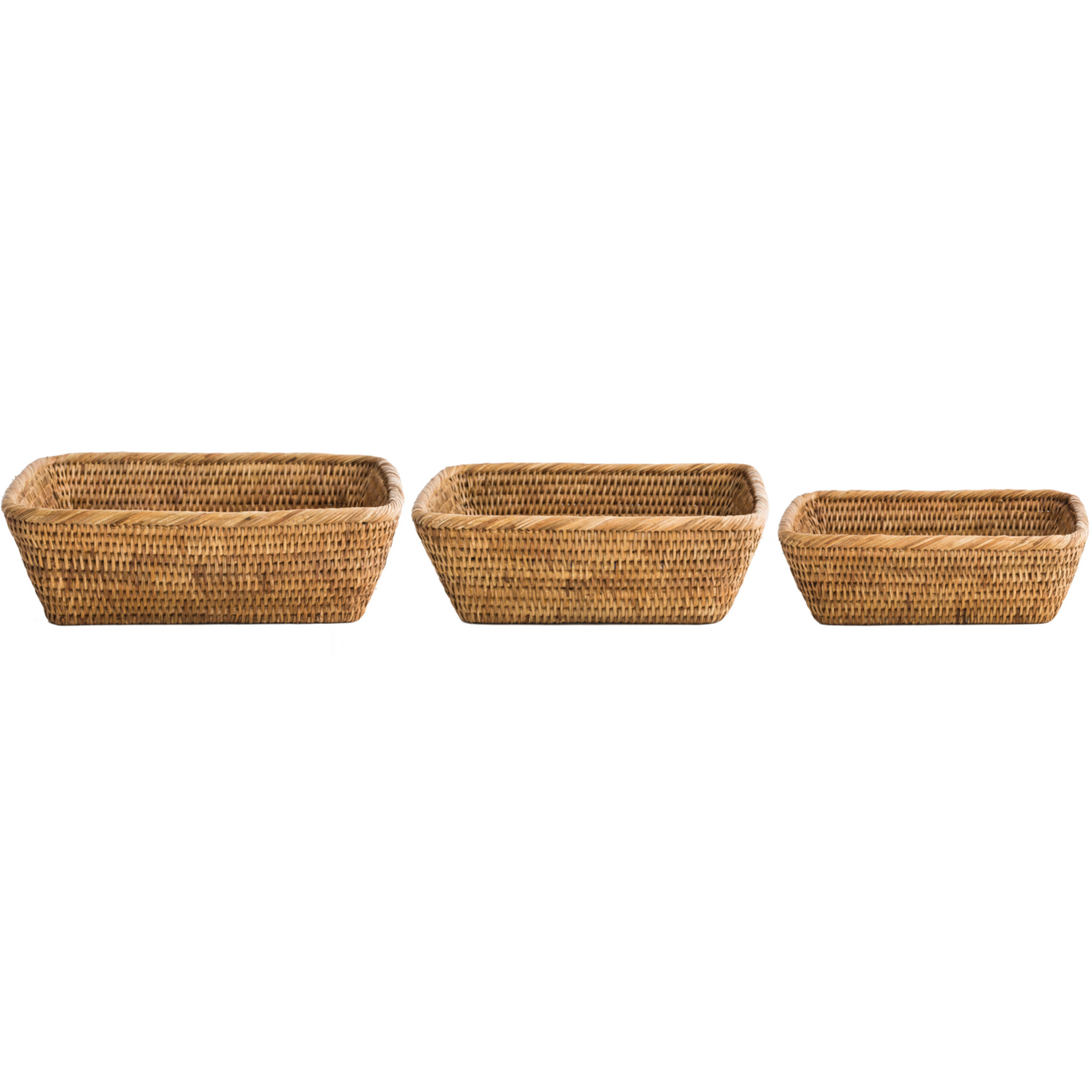 Artifacts Trading Company Rattan Nesting Baskets (Set of 3)