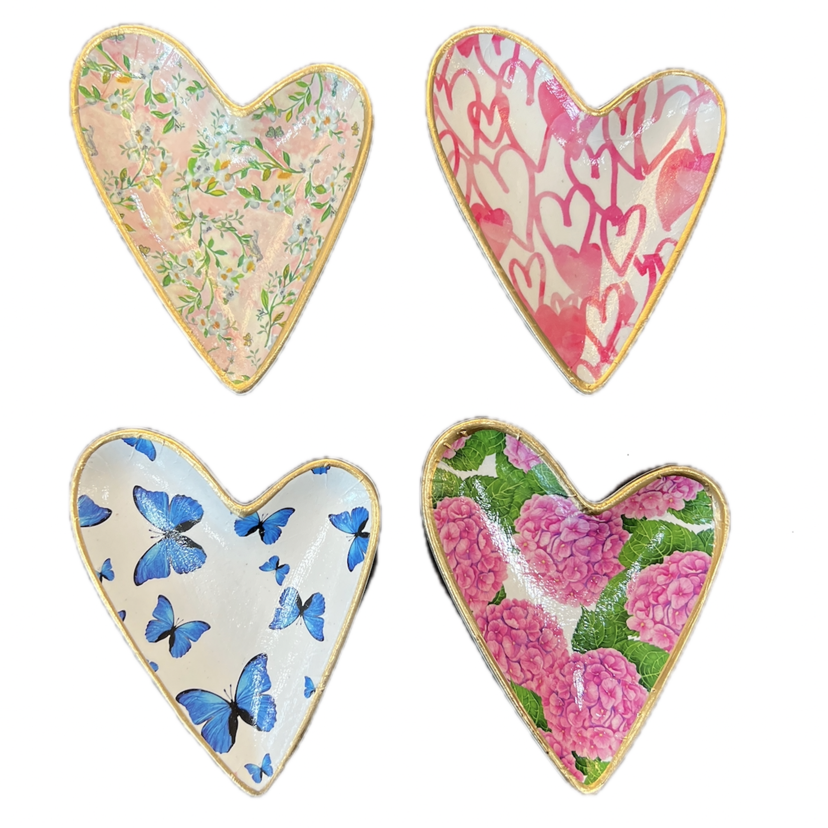 Ten Twenty Six Designs Decoupage Ceramic Heart Dishes