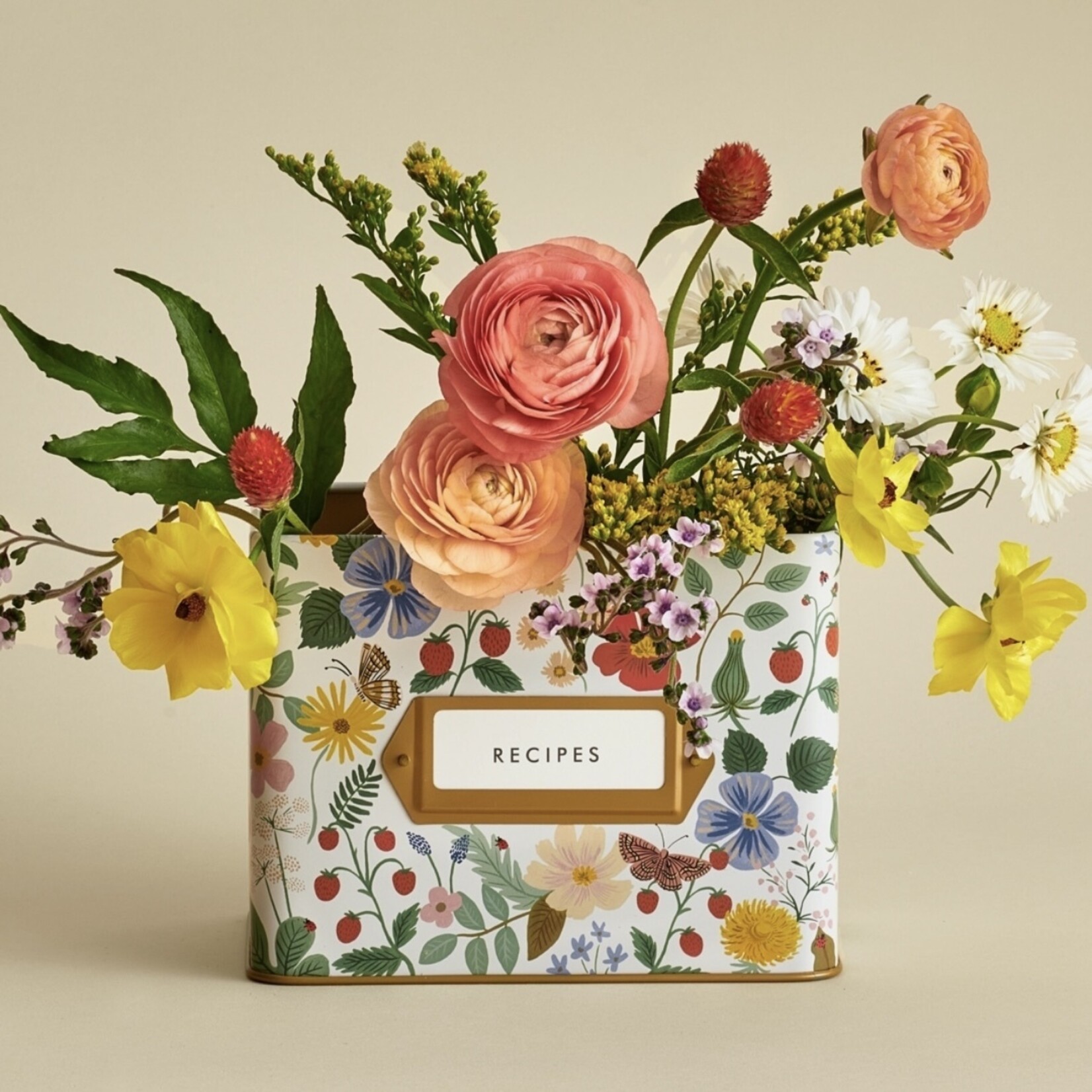 Rifle Paper Co Floral Tin Recipe Boxes