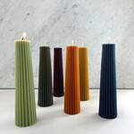 Green Tree Home Fluted Petite Pillar Candles - 8"