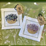 Deborah Rhodes Flower Basket Linen Coasters (Set of 4)