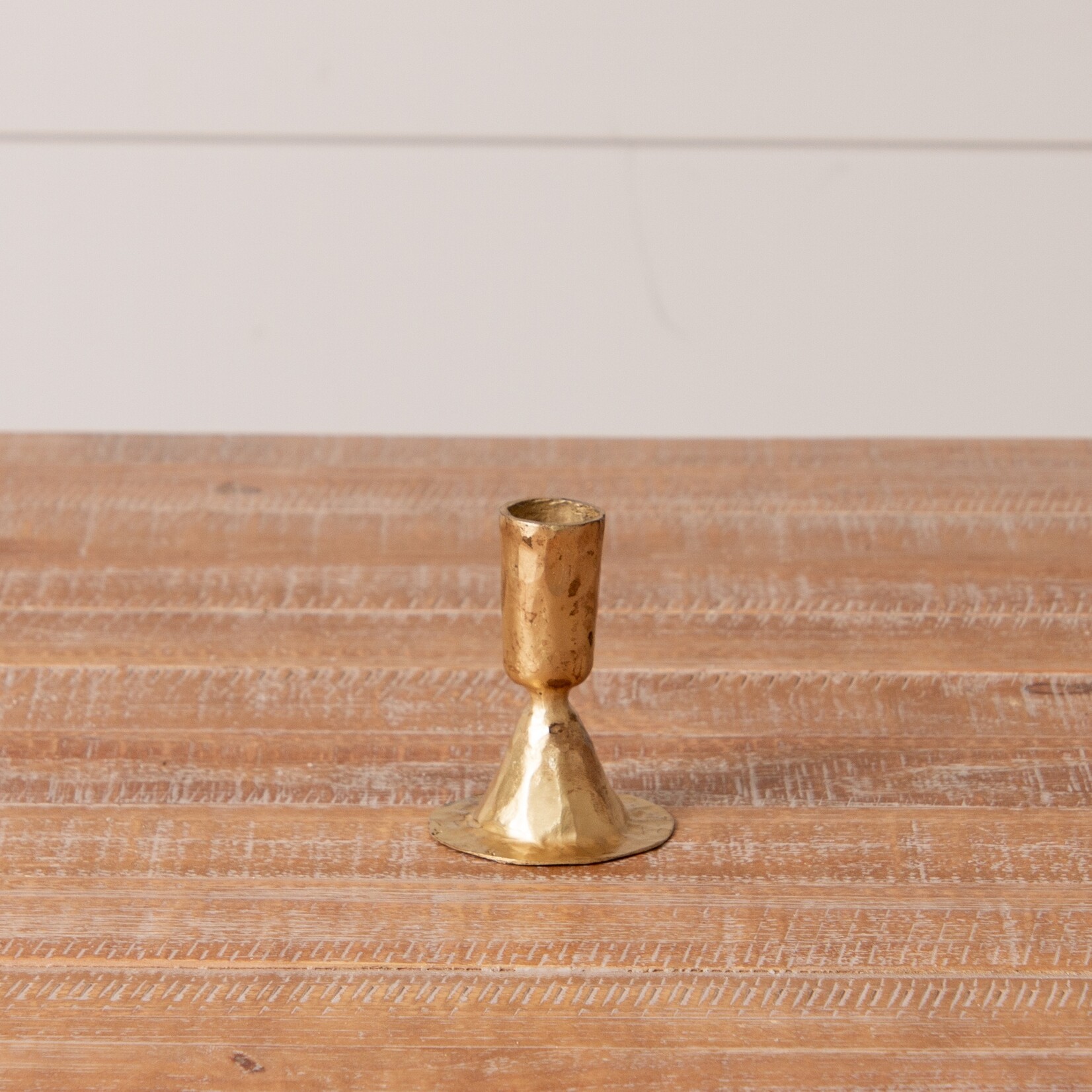 Audrey's Hammered Gold Candle Holder