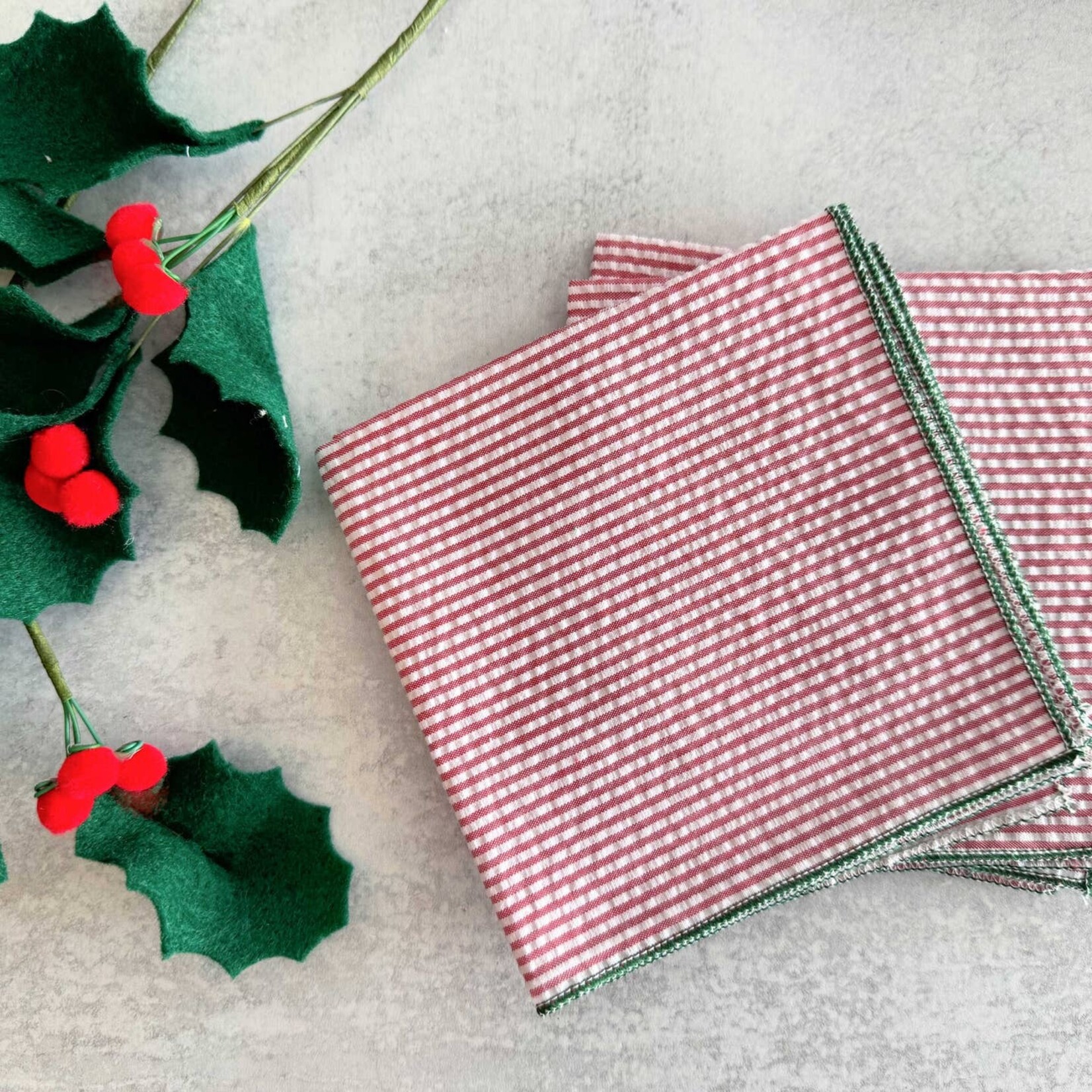 Dot and Army Holiday Cocktail Napkins (Set of 4)