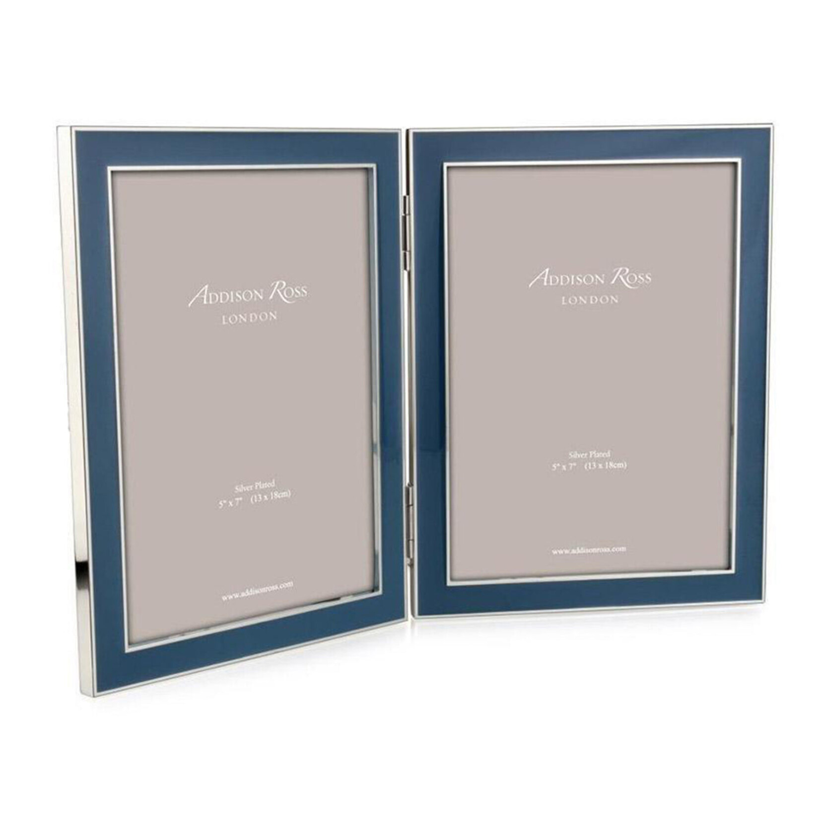 Addison Ross Denim Enamel & Silver Double Frame - 5x7