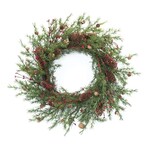 Melrose International Pine Wreath with Berries & Cones - 26"
