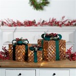 Melrose International Christmas Gifts w/ LED Lights (Set of 3)