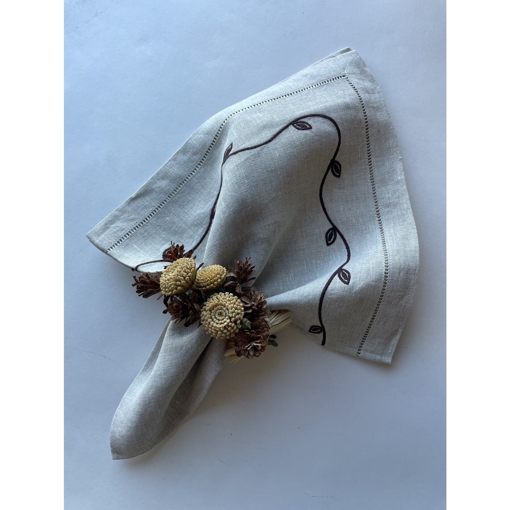 Deborah Rhodes Autumn Corsage Napkin Rings (Set of 4)