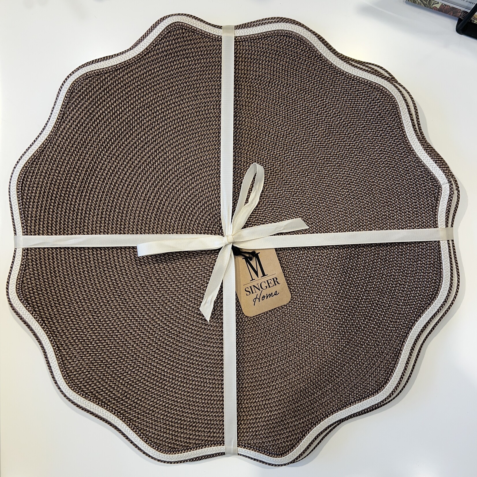 Deborah Rhodes Autumn Piped Oxford Placemats (Set of 4)