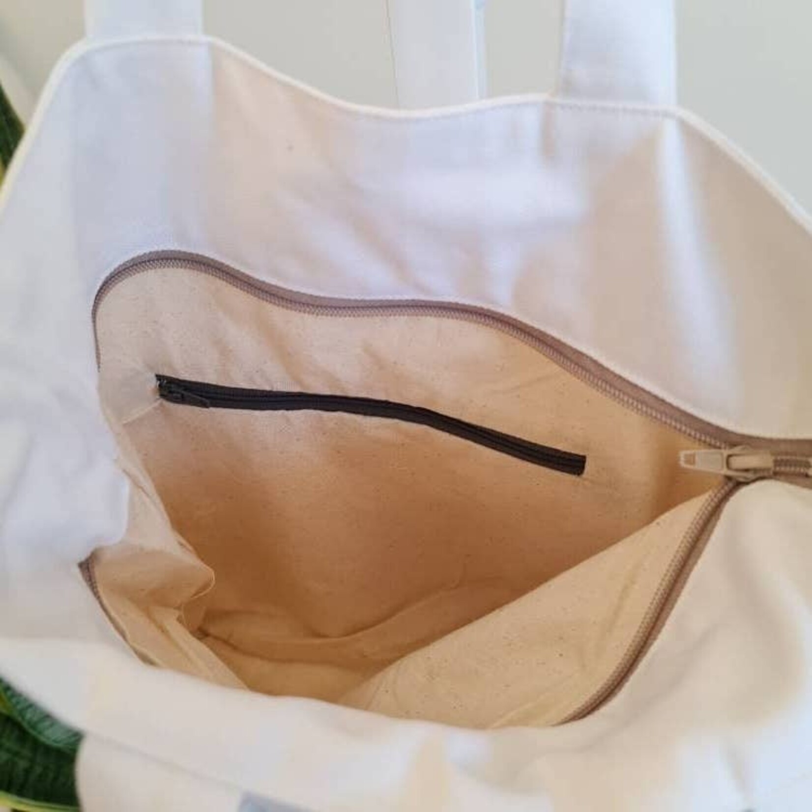 Quince Fables Embroidered Linen Tote Bags