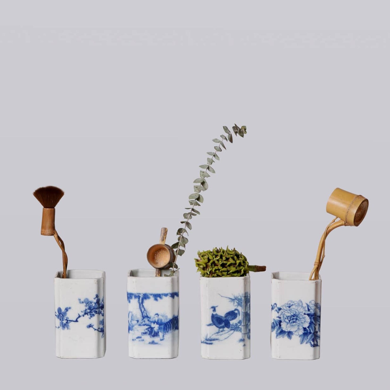 Cobalt Guild Porcelain Square Vase