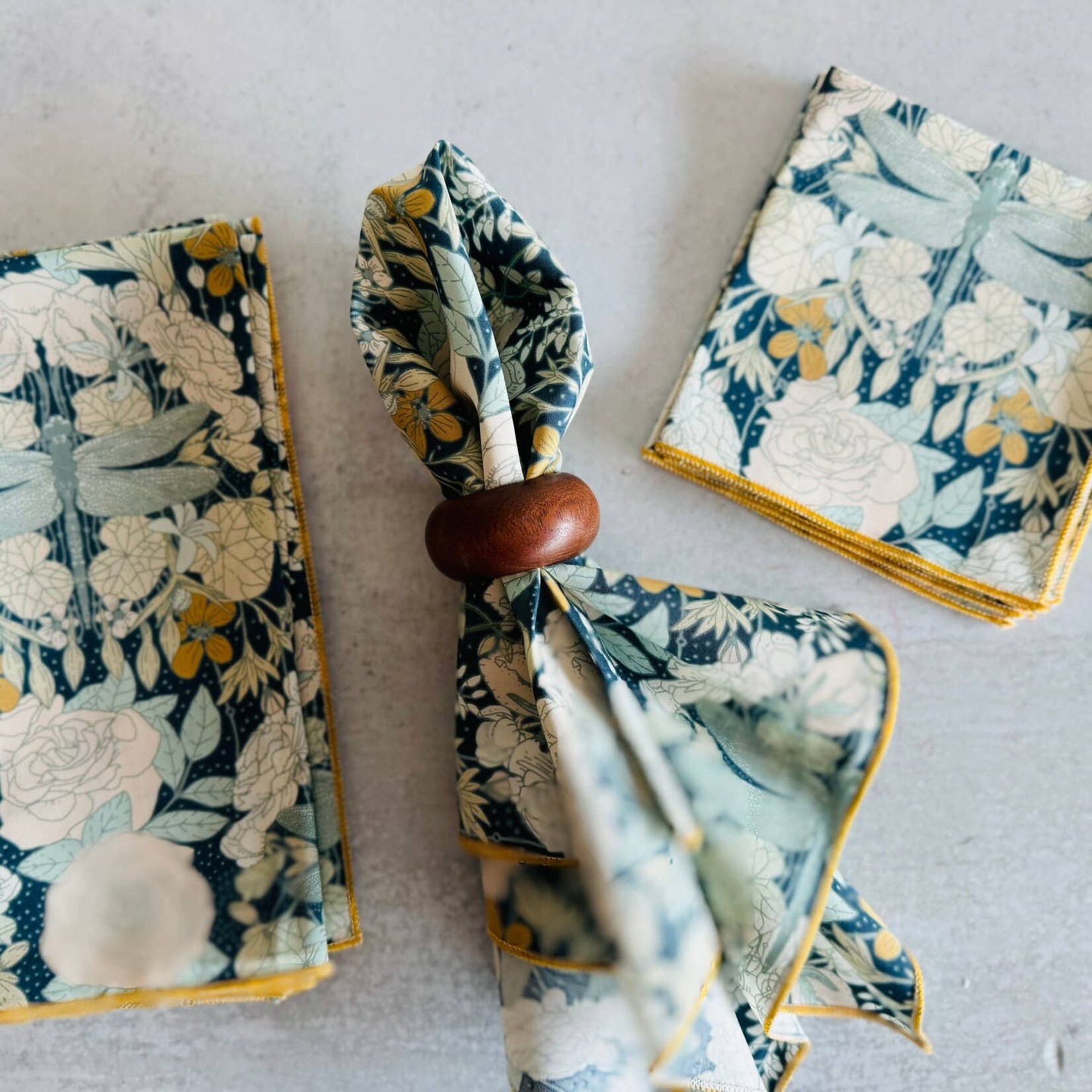 Dot and Army Dragonflies at Twilight Napkins (Set of 4)