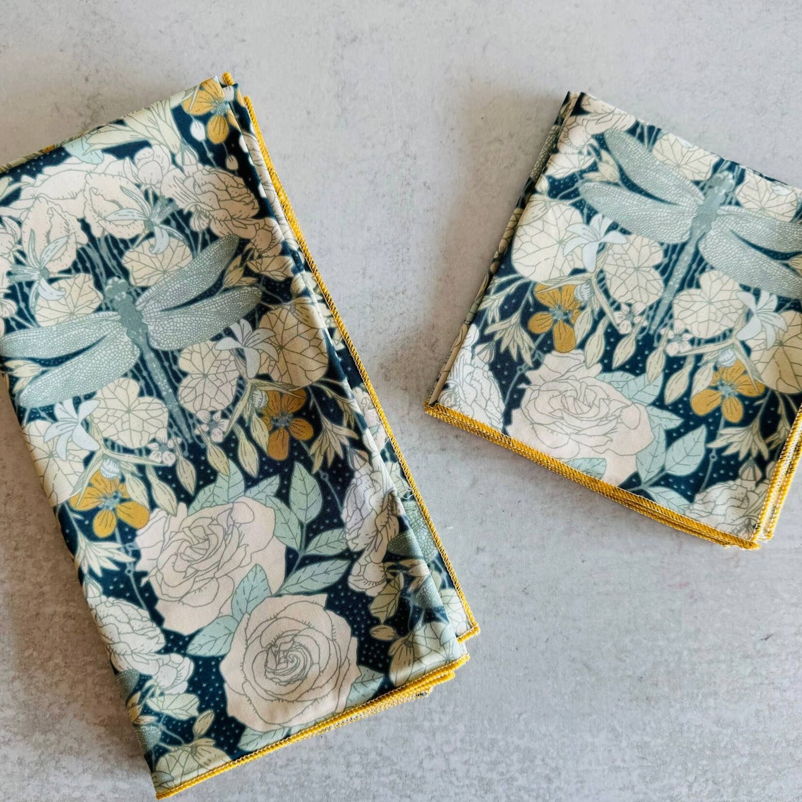 Dot and Army Dragonflies at Twilight Napkins (Set of 4)