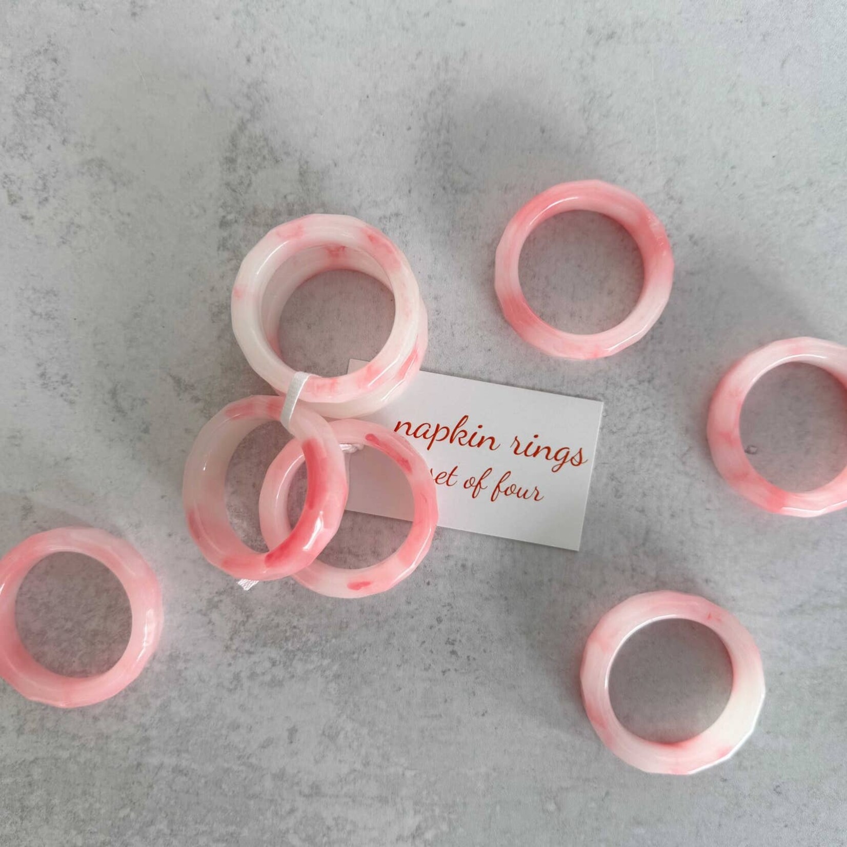 Dot and Army Sherbet Napkin Rings (Set of 4)