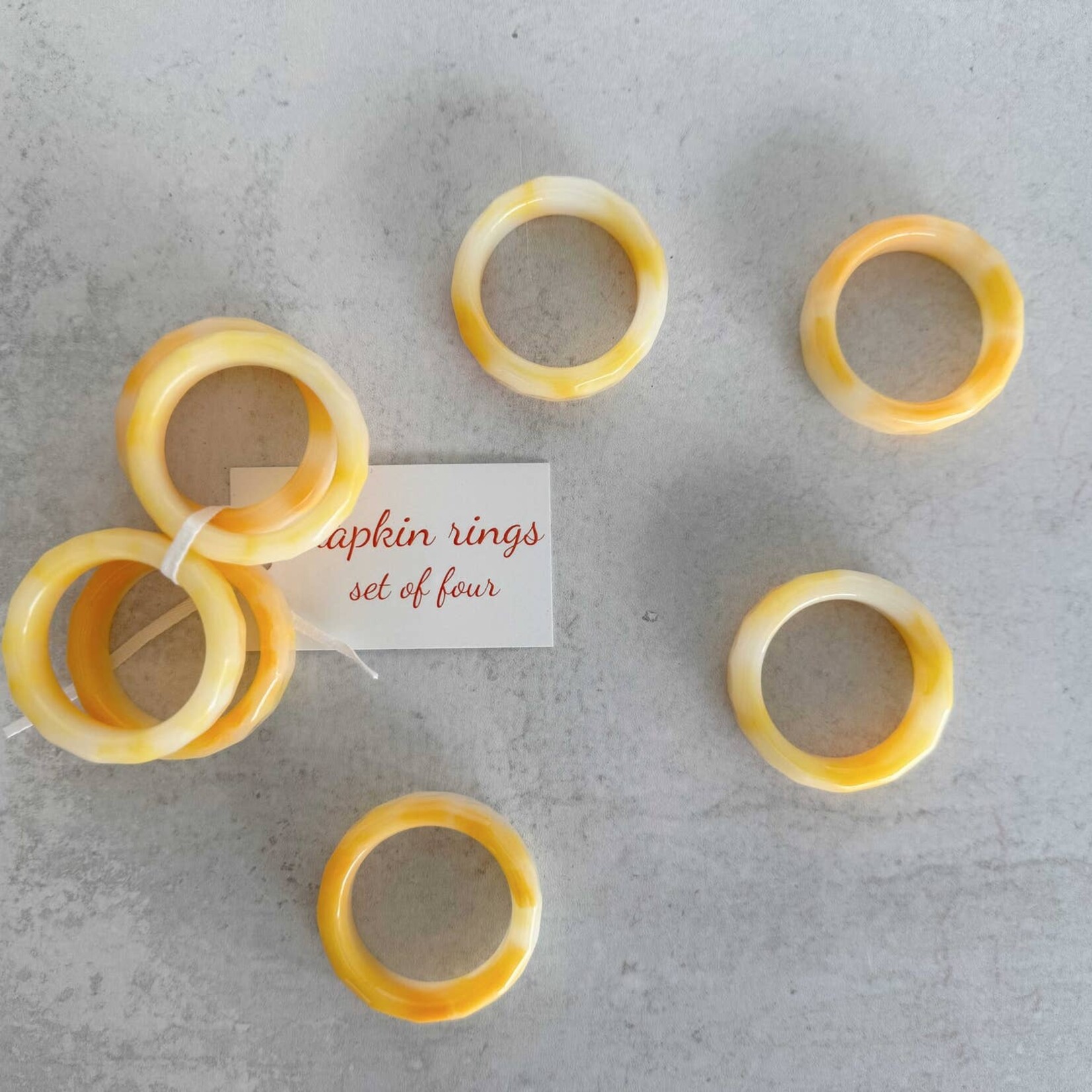 Dot and Army Sherbet Napkin Rings (Set of 4)