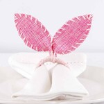 The Royal Standard Burlap Bunny Ear Napkin Rings (Set of 4)