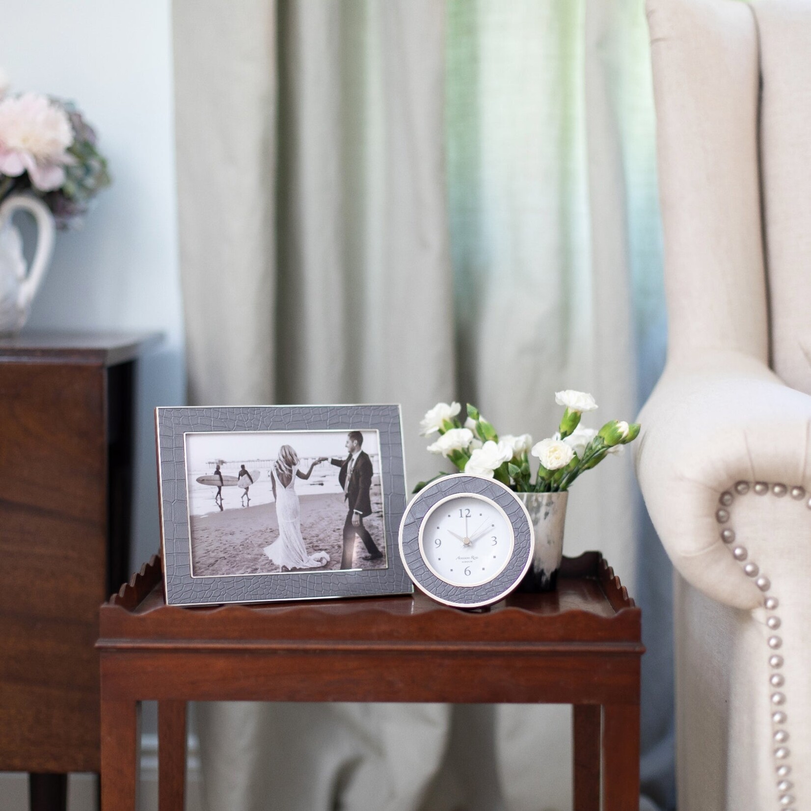 Addison Ross Dove Croc & Silver Photo Frame