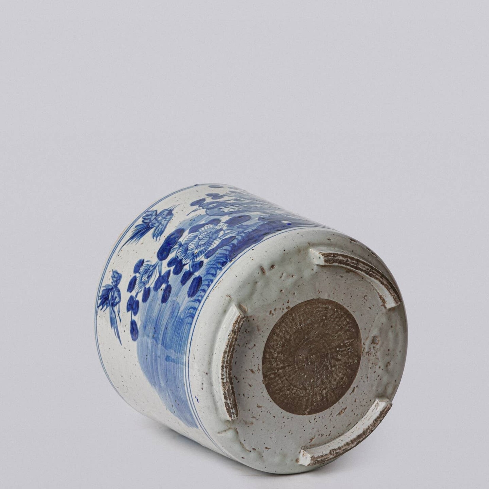 Cobalt Guild Bird & Flower Footed Cachepot