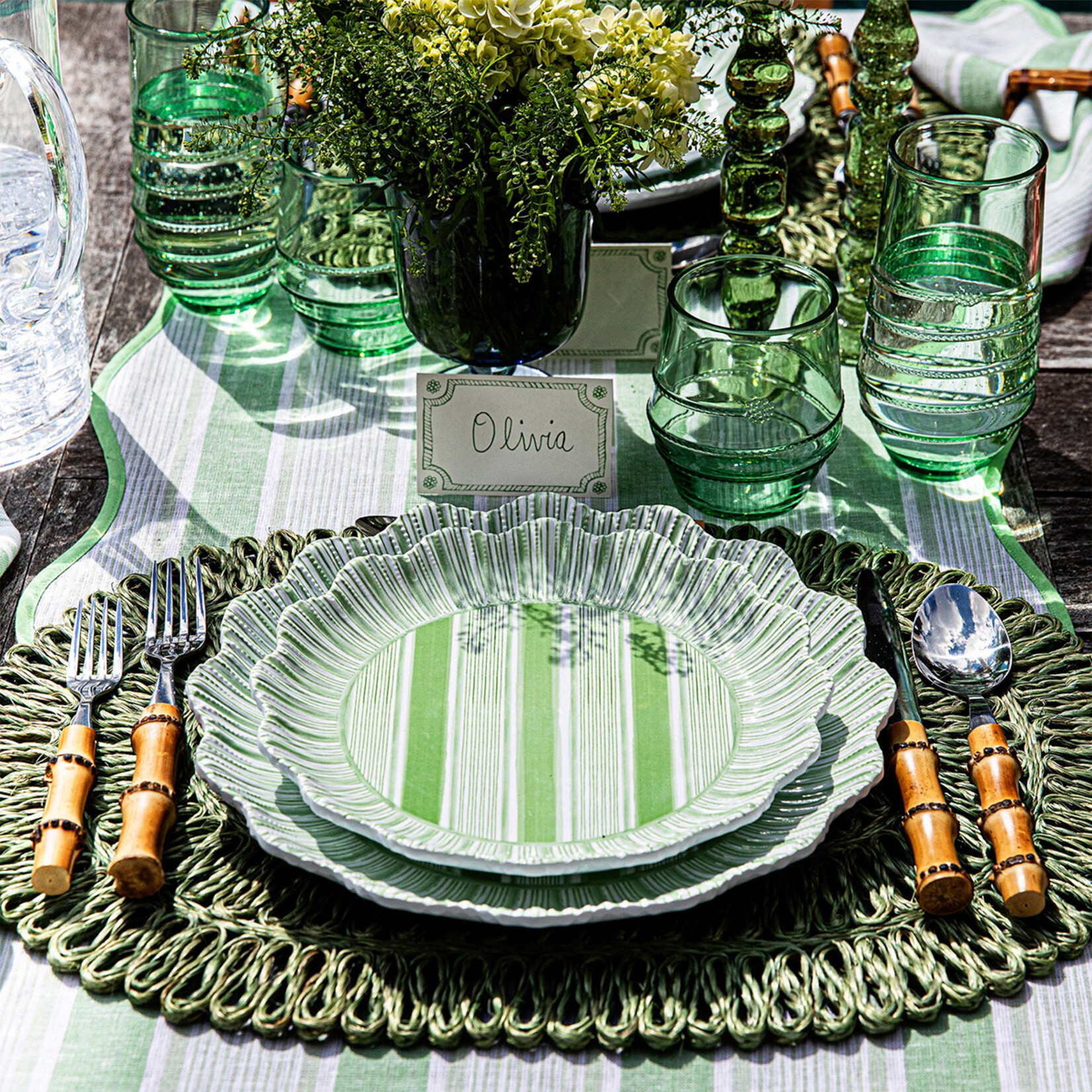 Juliska Cabana Stripe Melamine Plates (Set of 4)