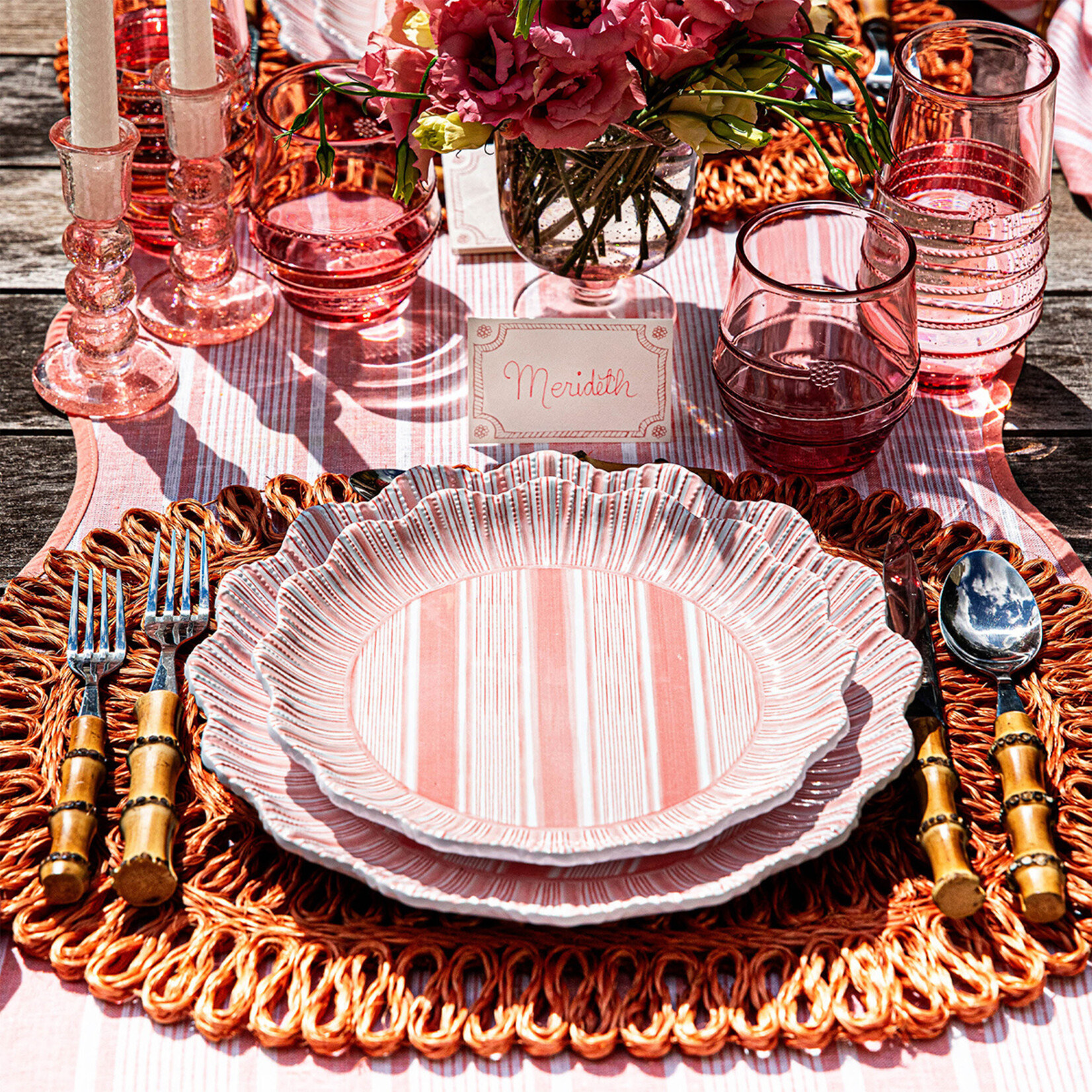 Juliska Cabana Stripe Melamine Plates (Set of 4)
