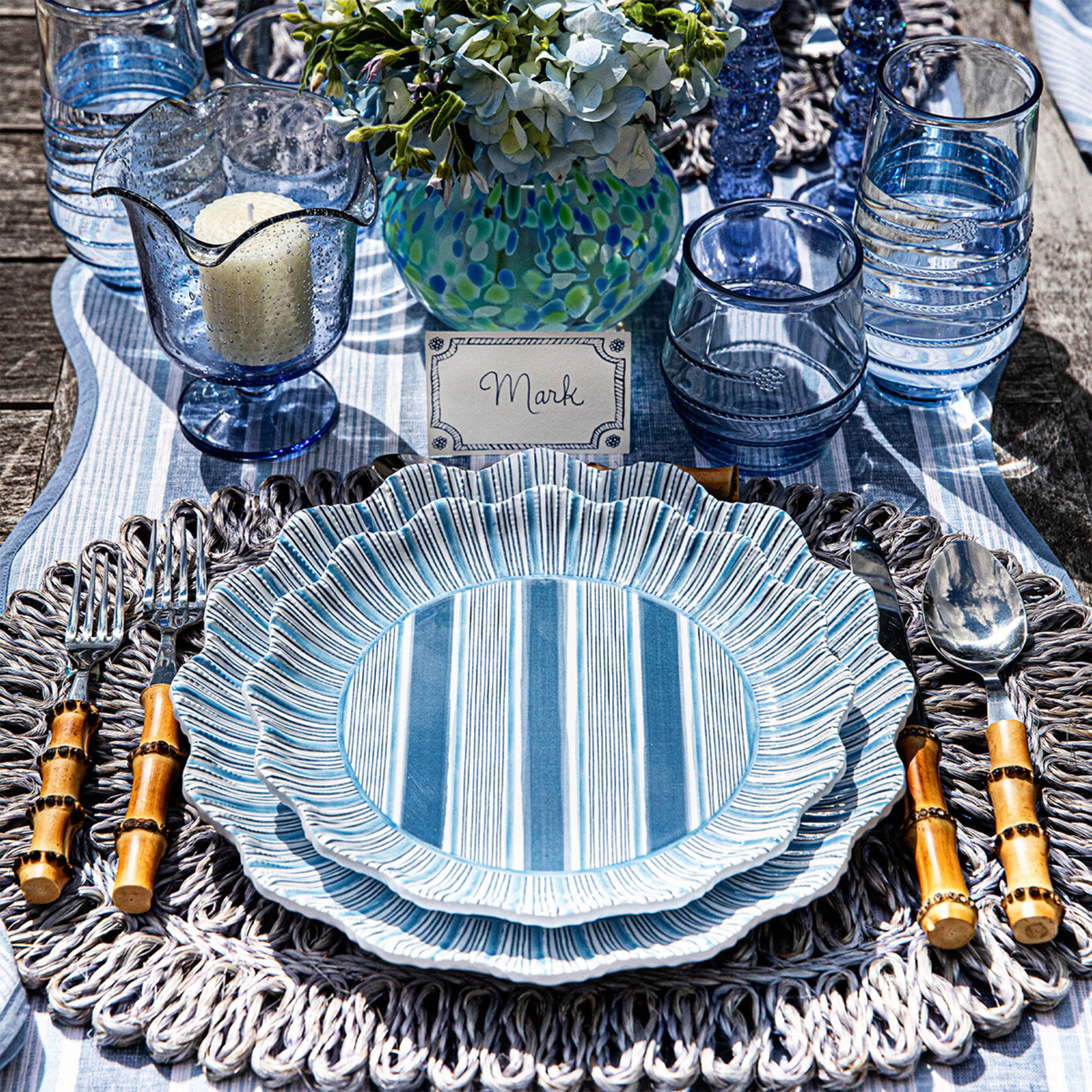 Juliska Cabana Stripe Melamine Plates (Set of 4)