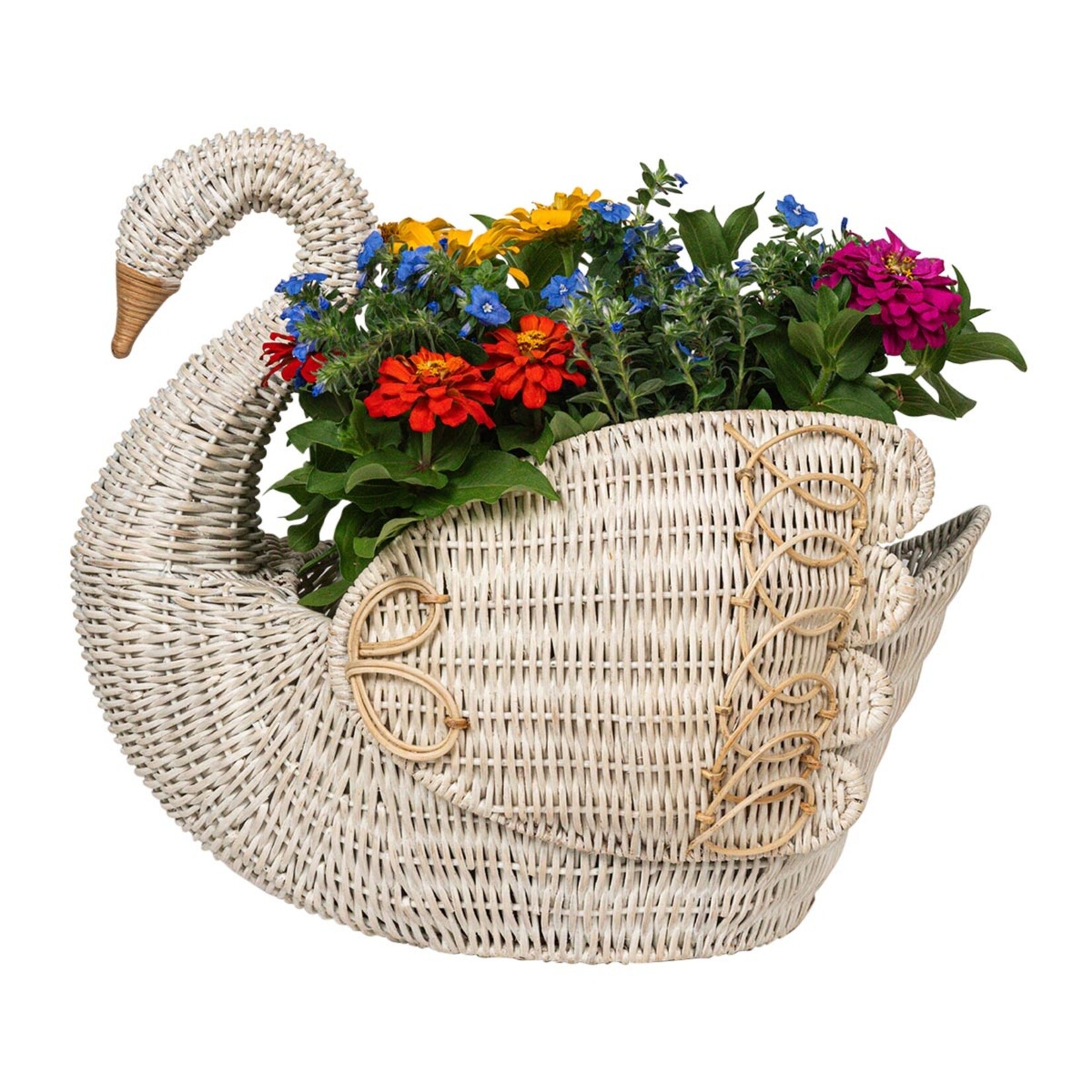 Juliska Provence Rattan Swan Basket