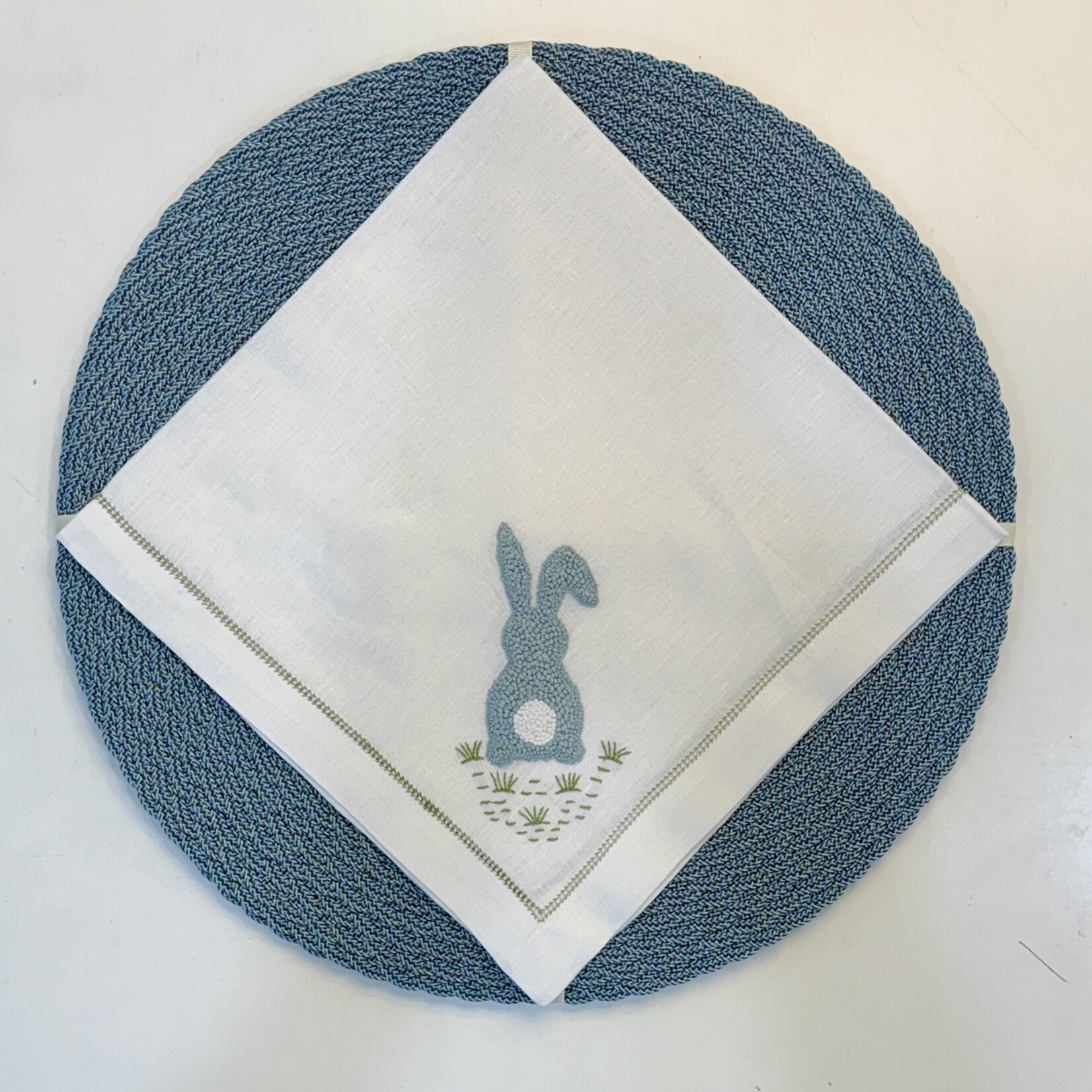 Deborah Rhodes Cottontail Napkins in Blue (Set of 4)