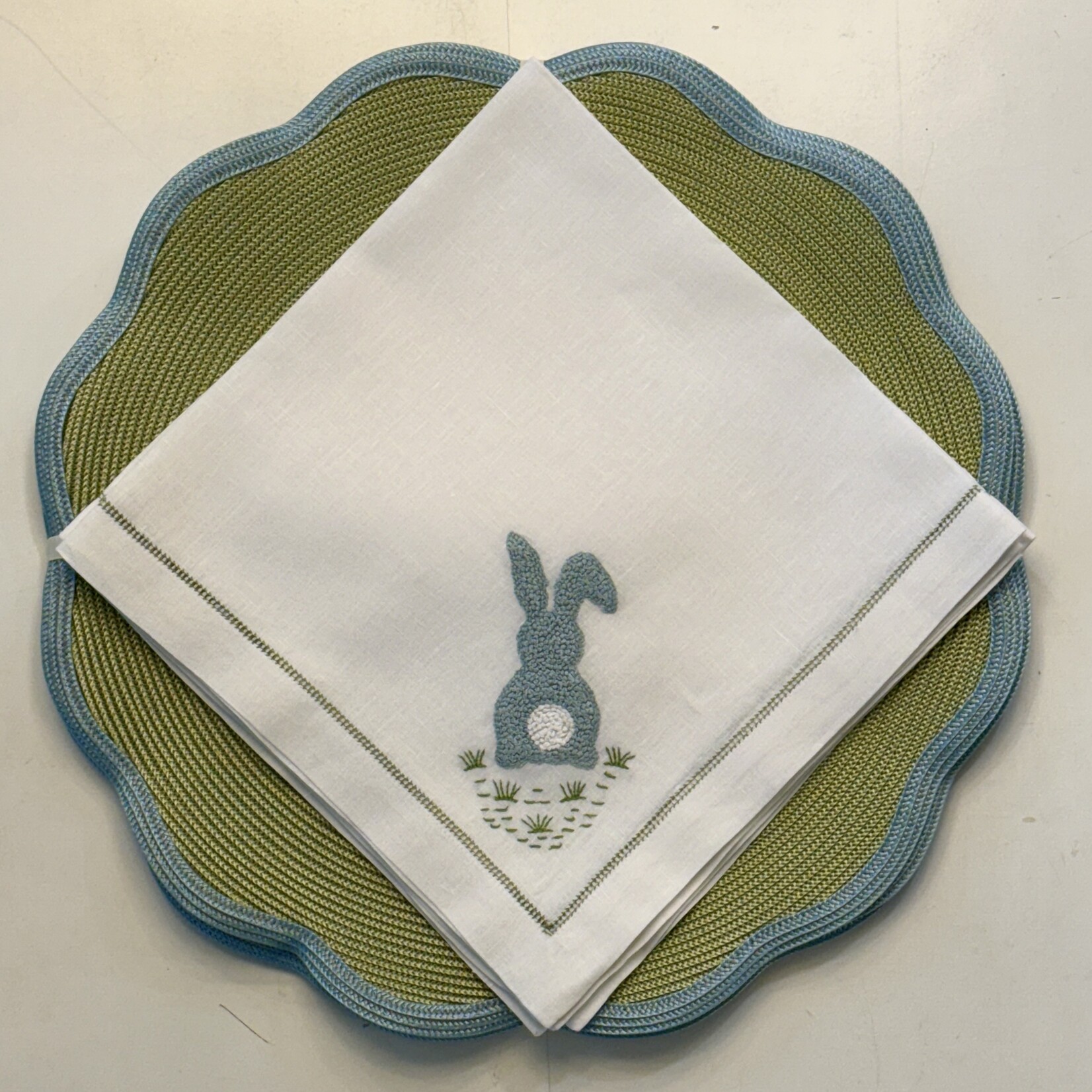 Deborah Rhodes Cottontail Napkins in Blue (Set of 4)