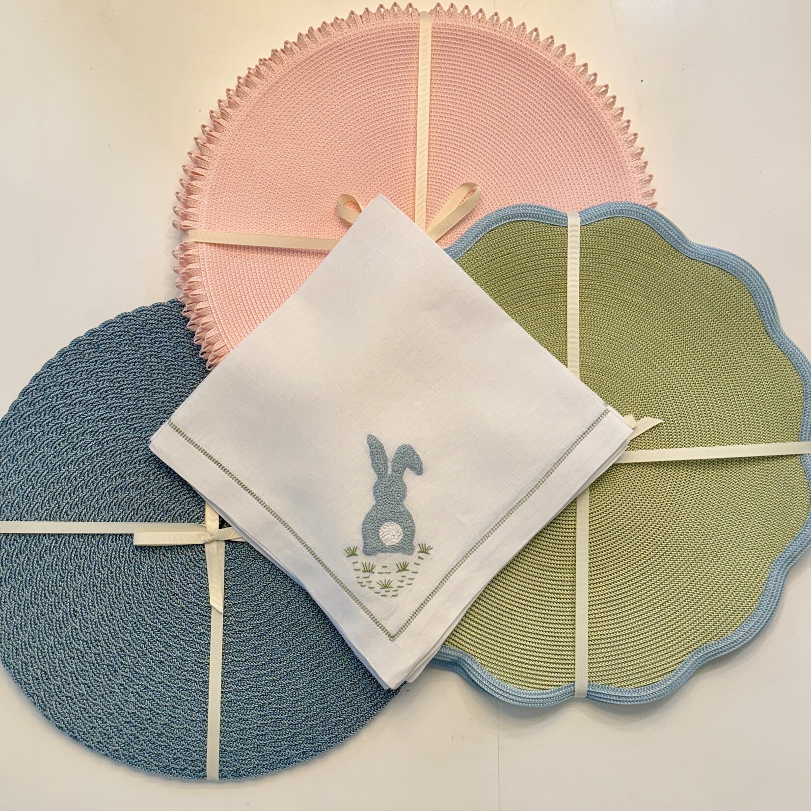 Deborah Rhodes Cottontail Napkins in Blue (Set of 4)