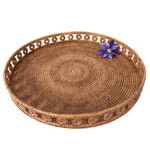 Artifacts Trading Company Rattan Design Round Ottoman Trays