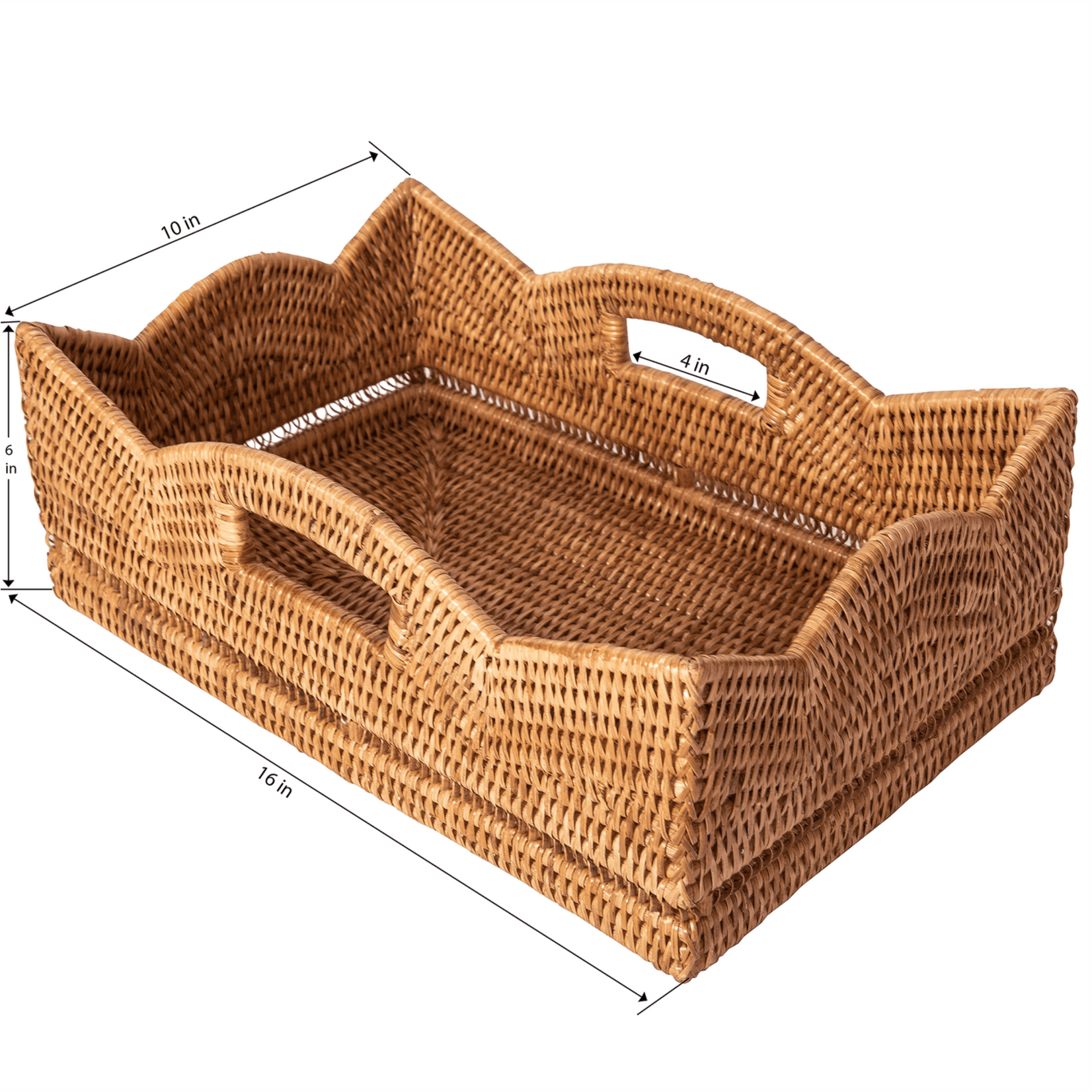 Artifacts Trading Company Scalloped Rattan Baskets