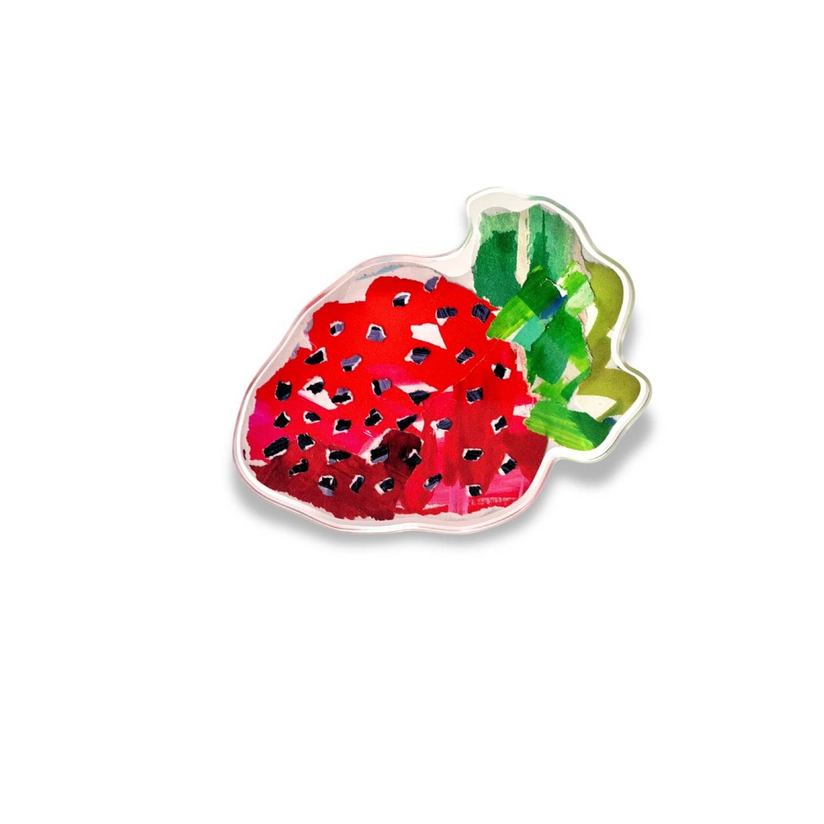 Lauren Dunn Strawberry Acrylic Block
