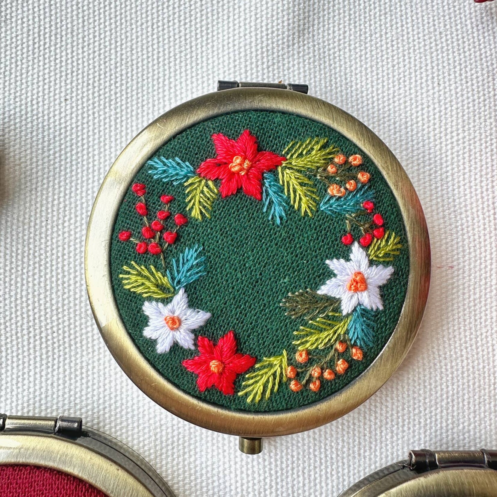 Quince Fables Embroidered Compact Mirrors