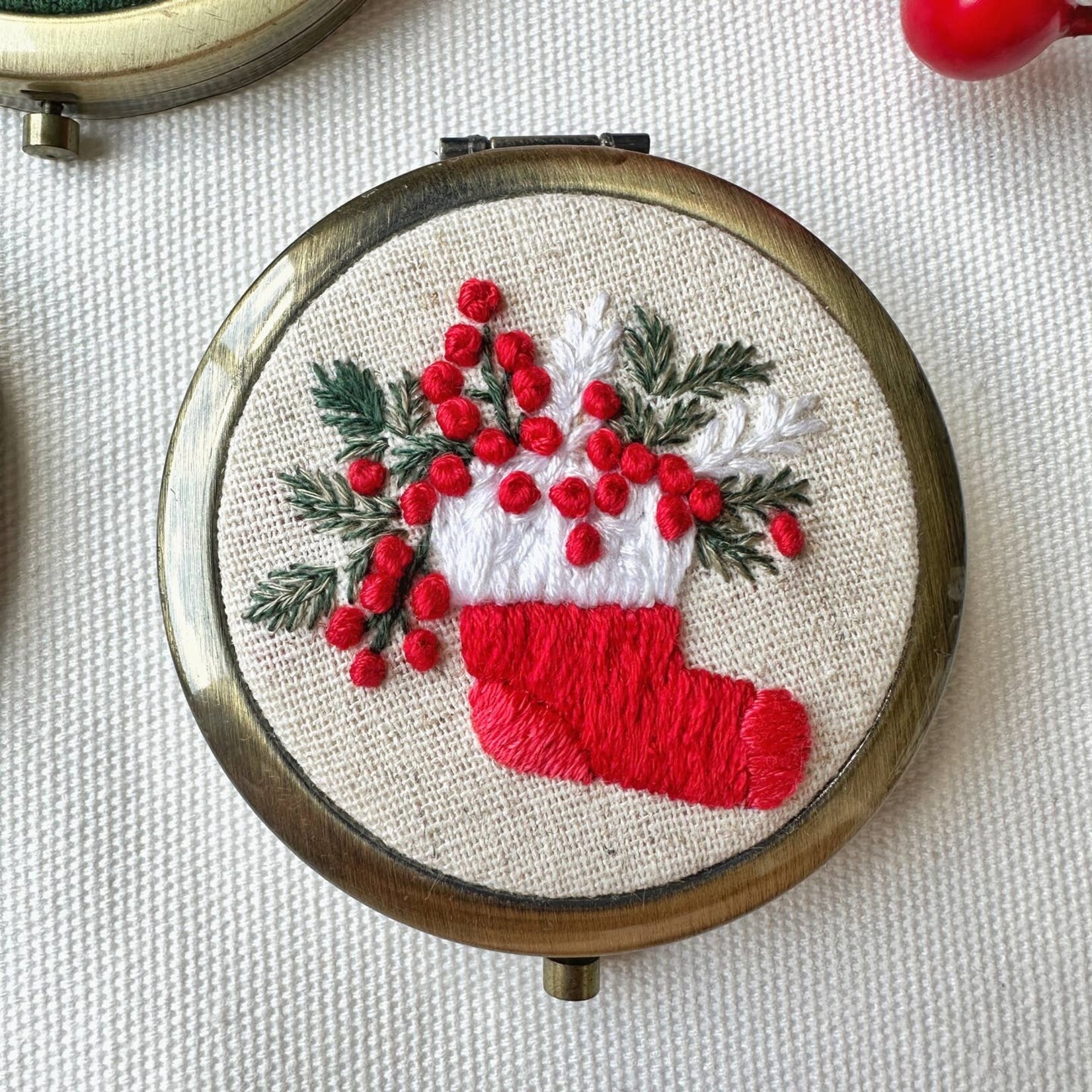 Quince Fables Embroidered Compact Mirrors