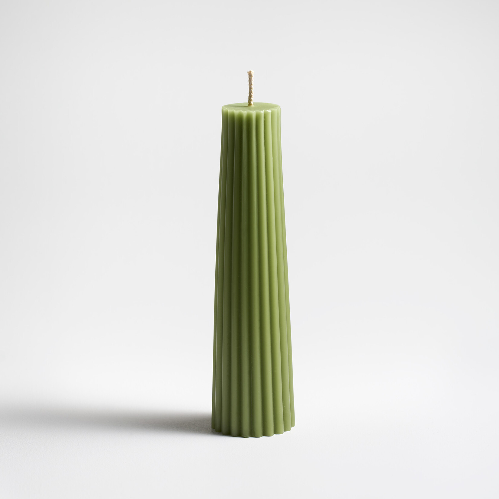 Green Tree Home Fluted Petite Pillar Candles - 8"