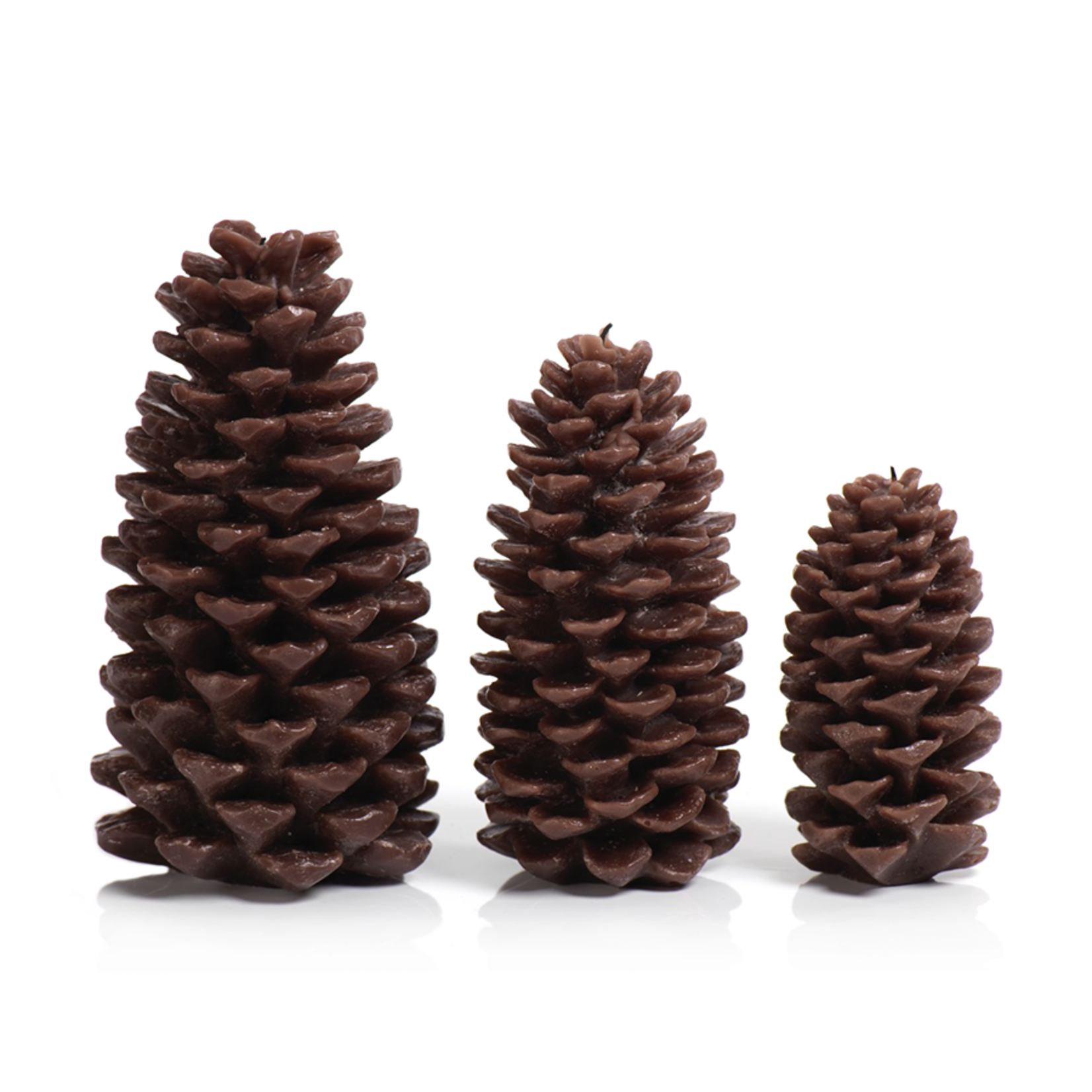 Zodax Pine Cone Candles in Brown
