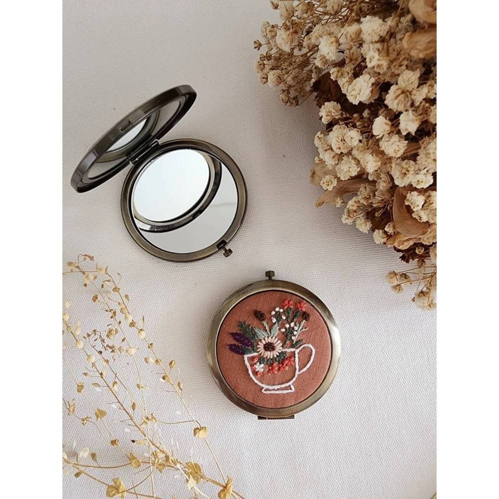 Quince Fables Embroidered Compact Mirrors