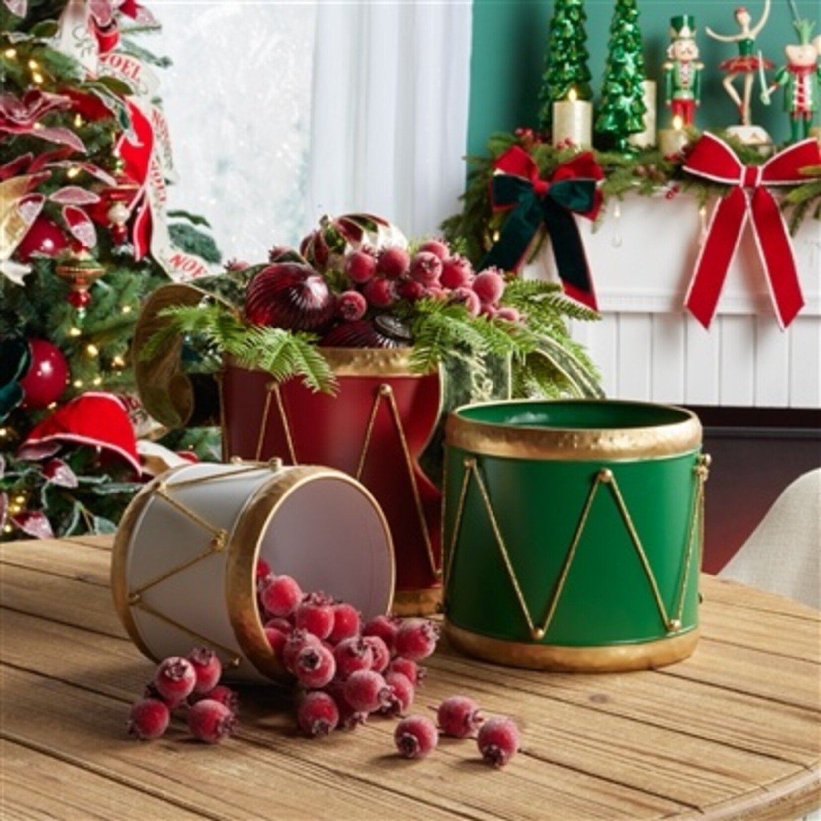 Melrose International Drum Containers (Set of 3)