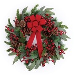 Melrose International Pine & Berry Wreath - 24"