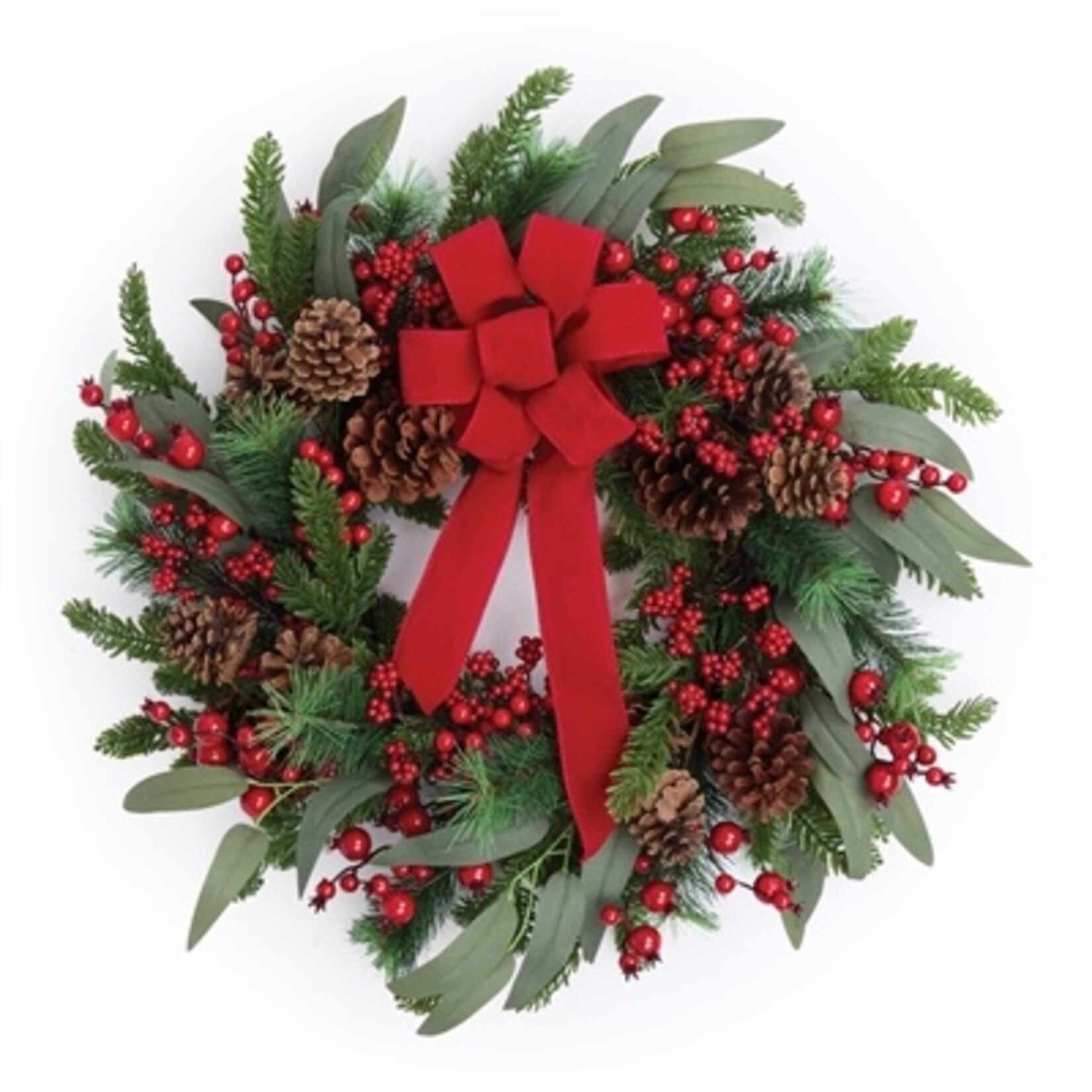 Melrose International Pine & Berry Wreath - 24"