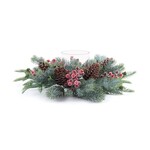 Melrose International Pine & Berry Candle Centerpiece