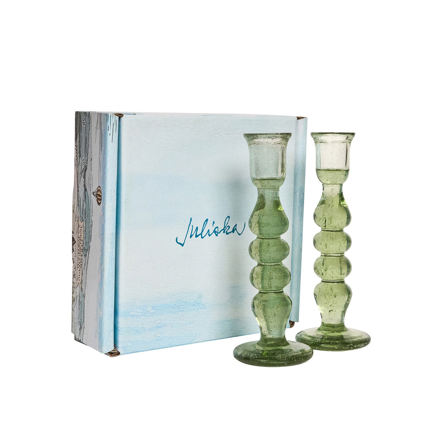 Juliska Provence Candlesticks in Basil - 7" (Set of 2)