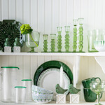 Juliska Provence Candlesticks in Basil - 7" (Set of 2)