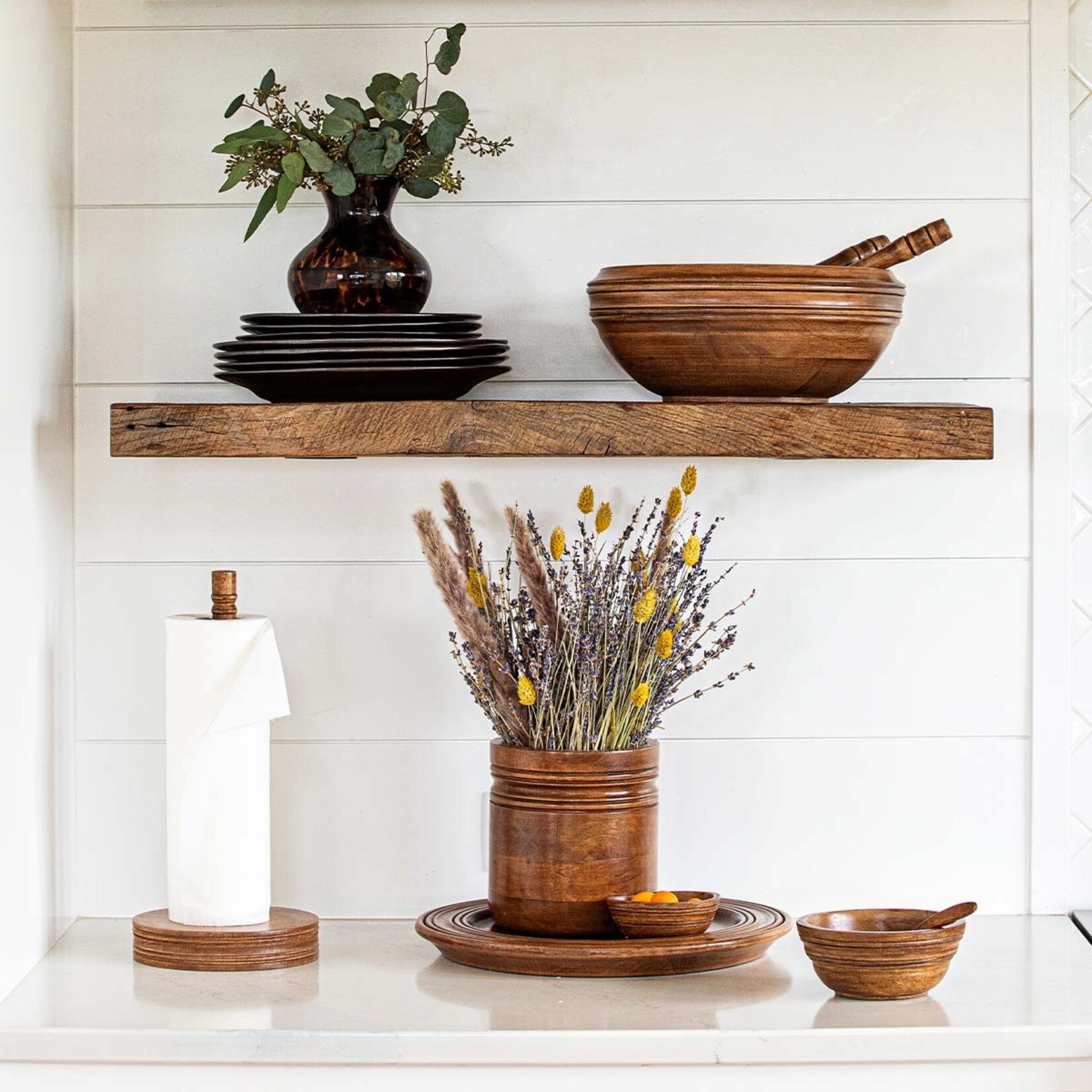 Juliska Bilbao Wood Paper Towel Holder