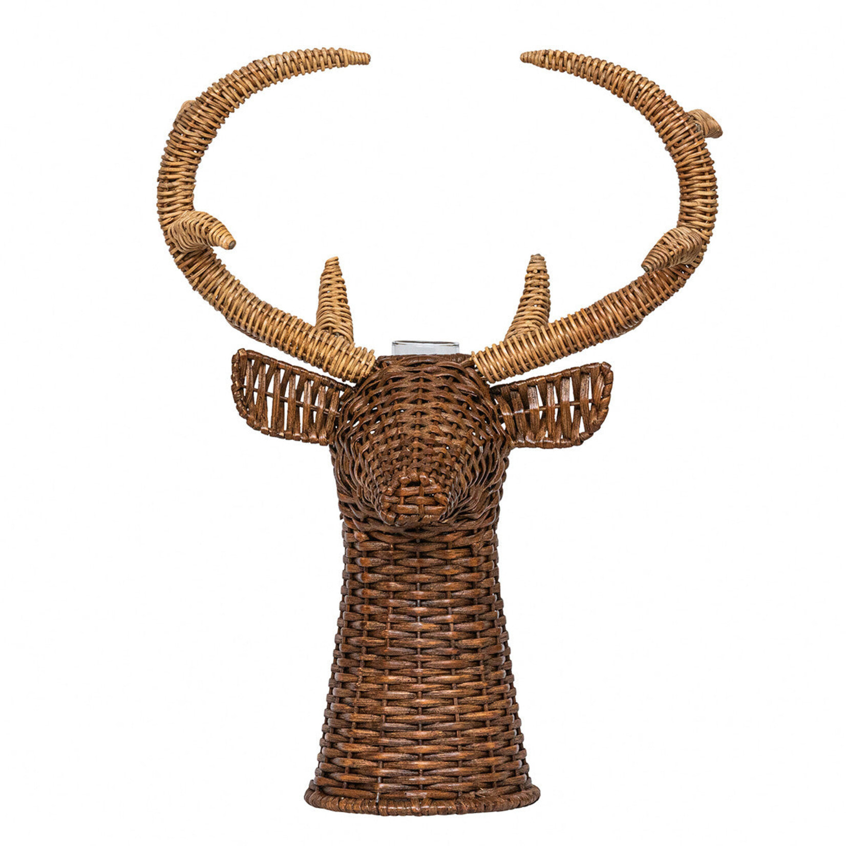 Juliska Devon Willow Rattan Stag Vase